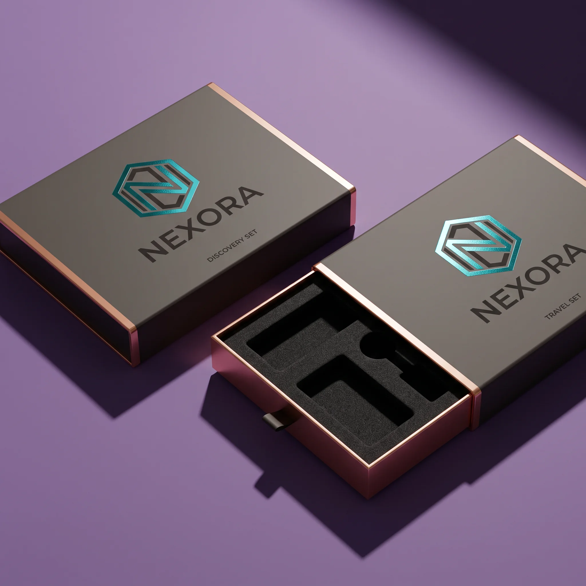 Nexora Discovery Set cofanetto cassetto con inserto — Tipografia Toffanin