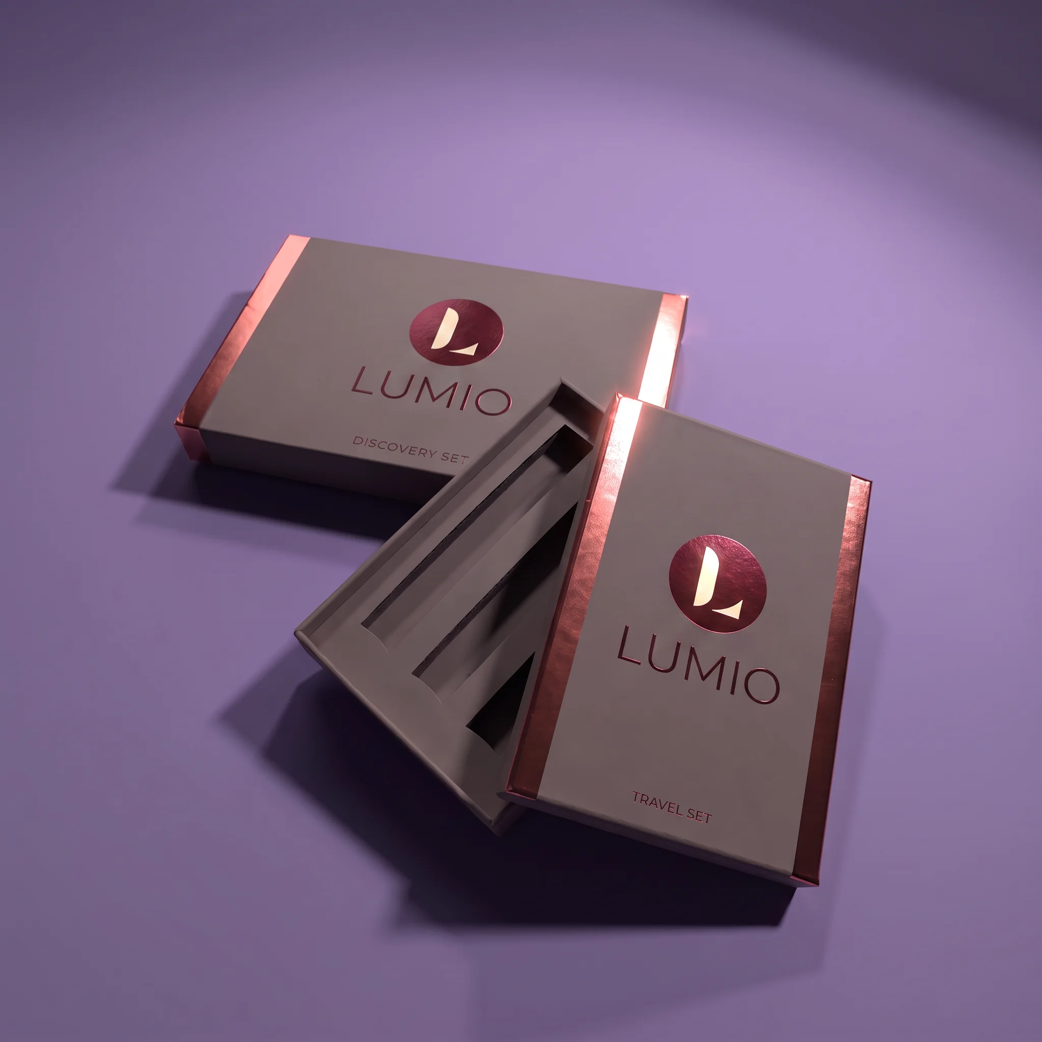 Lumio Discovery Set e Travel Set cofanetto cassetto — Tipografia Toffanin